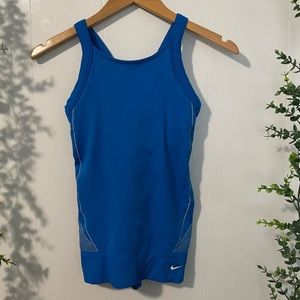 Form fitting blue Nike tank top